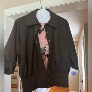 Anya Ponorovskaya blazer with floral interior